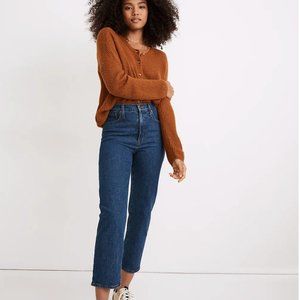 Madewell Tall Perfect Vintage Straight Crop Jean in Edendale Wash 28T